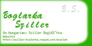 boglarka sziller business card